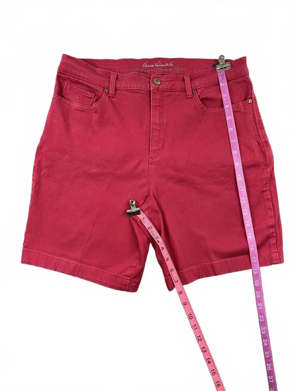 Gloria Vanderbilt Red Denim Shorts